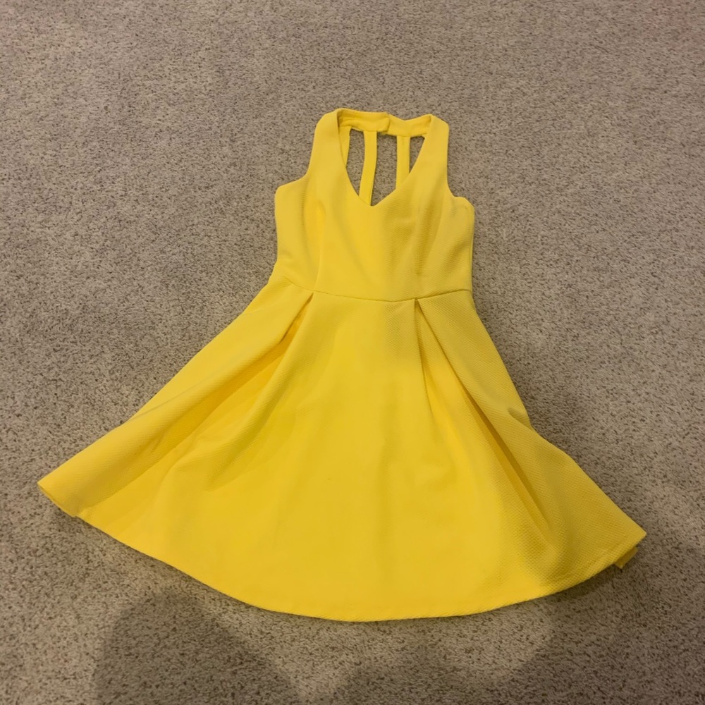 Yellow flare dress